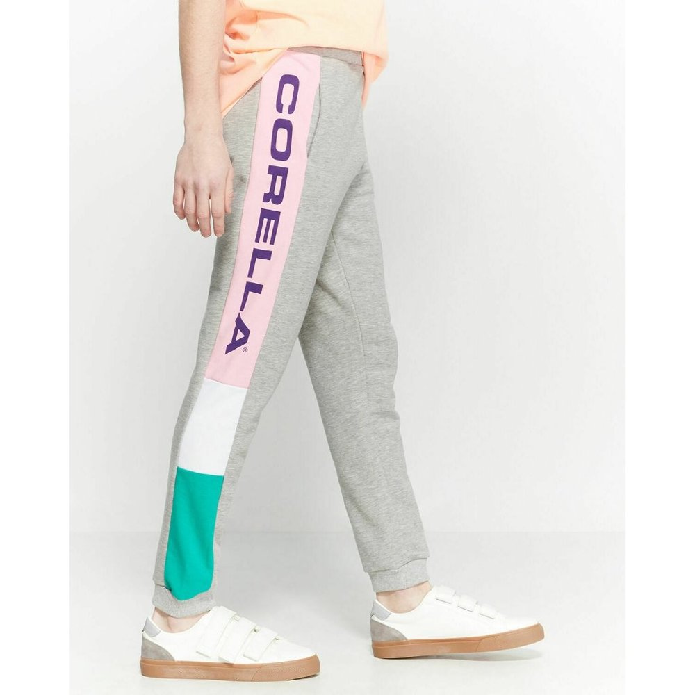 CORELLA  Grey Color Block Joggers - Size X-Large